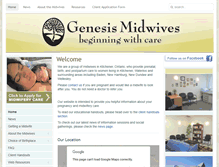 Tablet Screenshot of genesismidwives.ca